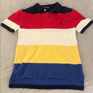 Polo by Ralph Lauren Kids Striped Polo - Red, White, Yellow, Blue